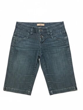 See Thru Soul Y2K Dark Blue Denim Bermuda Shorts